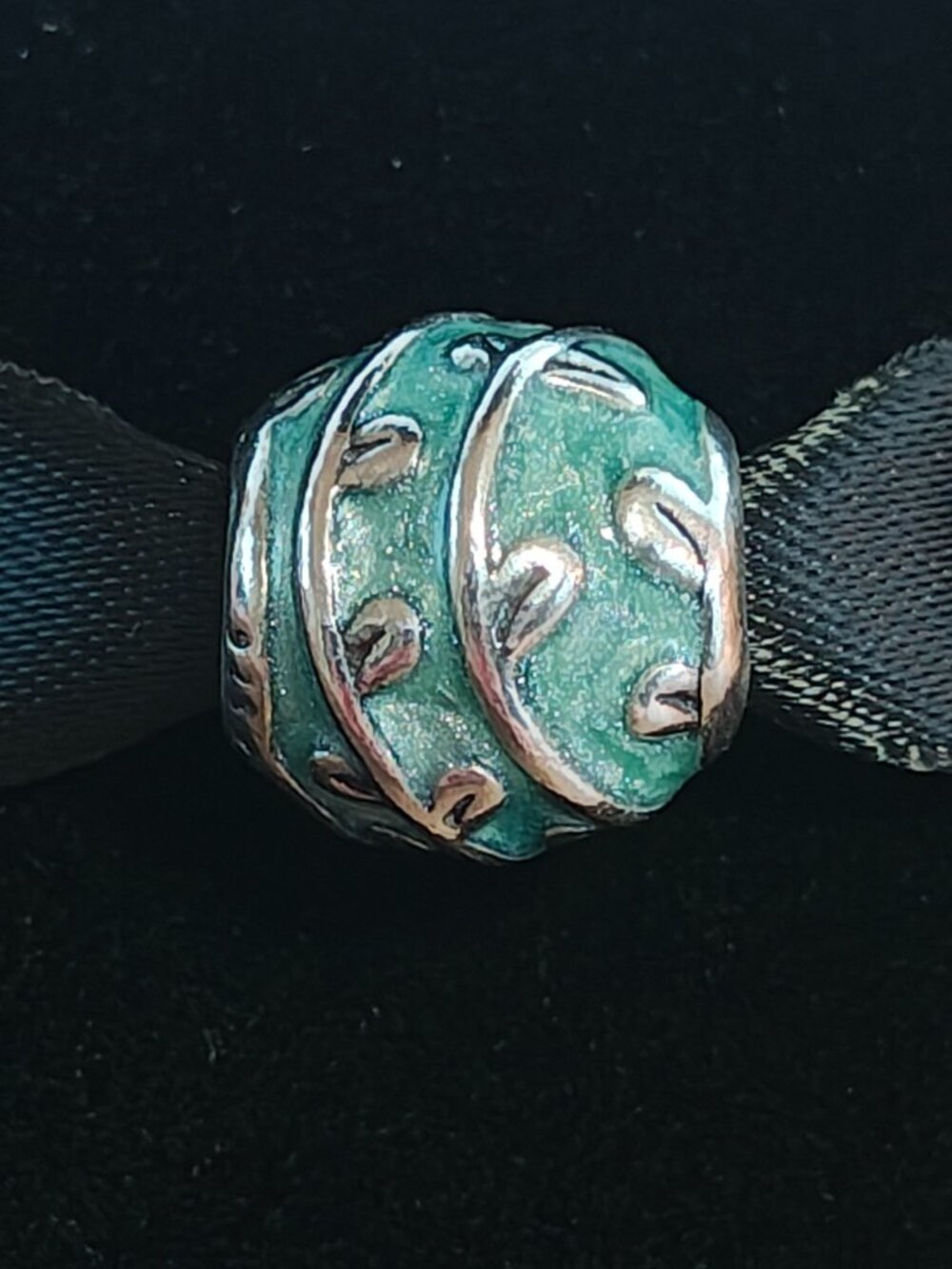 Authentic Pandora Light Blue Vines Charm – 790525EN18 Sterling Silver (Retired)